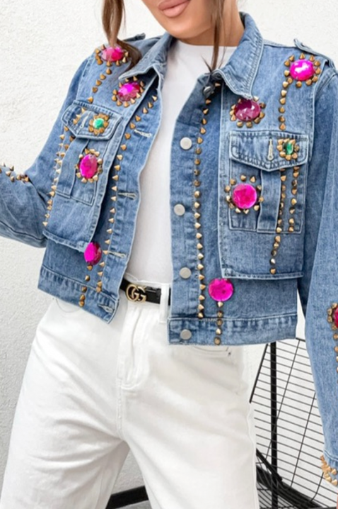 Τζιν μπουφάν VELSONFA PINK, Χρώμα: μπλε, IVET.EU - Εκπτώσεις έως -80%