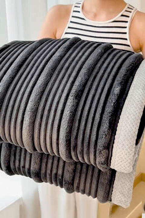 Κουβέρτα JERLONDA GRAFIT 160x200 cm, Χρώμα: γραφίτης, IVET.EU - Εκπτώσεις έως -80%