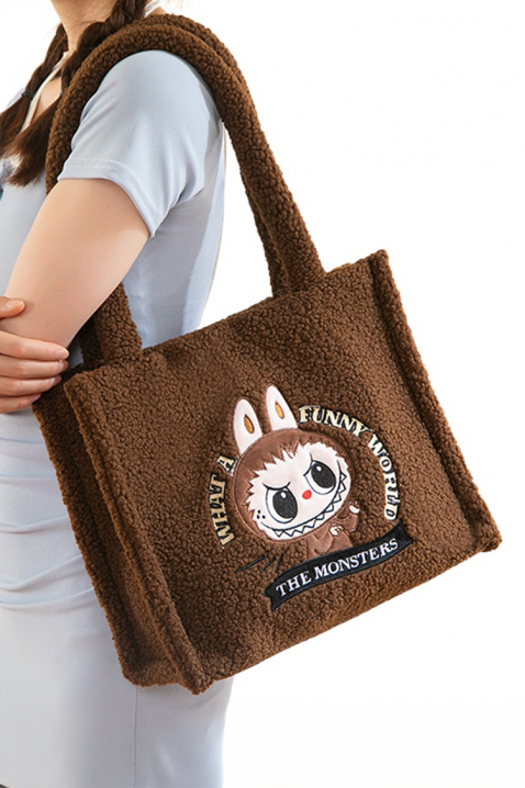 Γυναικεία τσάντα LABUBU MONSTERS BROWN, Χρώμα: καφέ, IVET.EU - Εκπτώσεις έως -80%