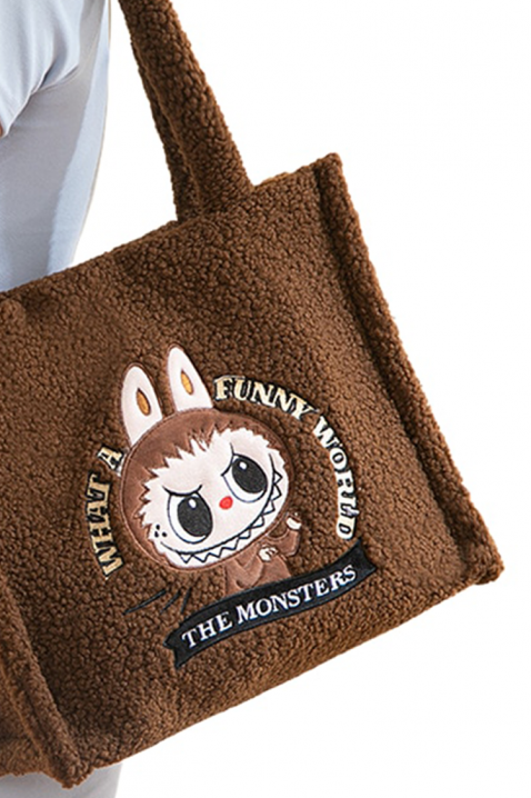 Γυναικεία τσάντα LABUBU MONSTERS BROWN, Χρώμα: καφέ, IVET.EU - Εκπτώσεις έως -80%