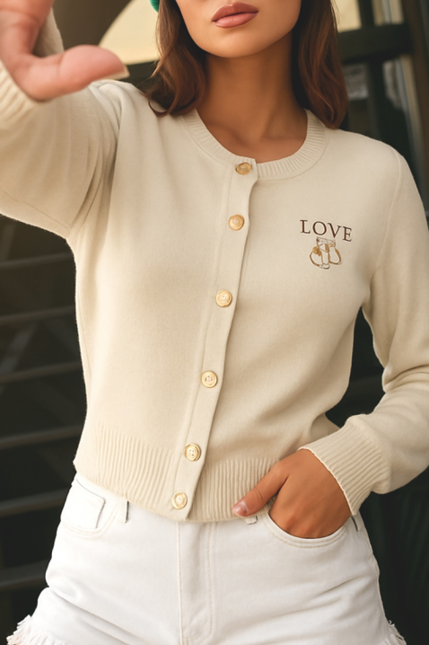 Ζακέτα FRALINZA BEIGE, Χρώμα: μπεζ, IVET.EU - Εκπτώσεις έως -80%