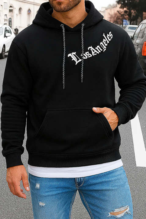 Ανδρικό φούτερ DERETOZ, Χρώμα: μαύρο, IVET.EU - Εκπτώσεις έως -80%