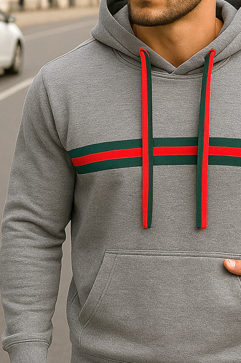 Ανδρικό φούτερ BOLMON GREY, Χρώμα: γκρι, IVET.EU - Εκπτώσεις έως -80%