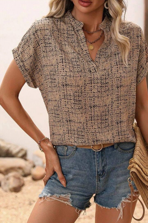 Γυναικεία μπλούζα AZURENA BEIGE, Χρώμα: μπεζ, IVET.EU - Εκπτώσεις έως -80%