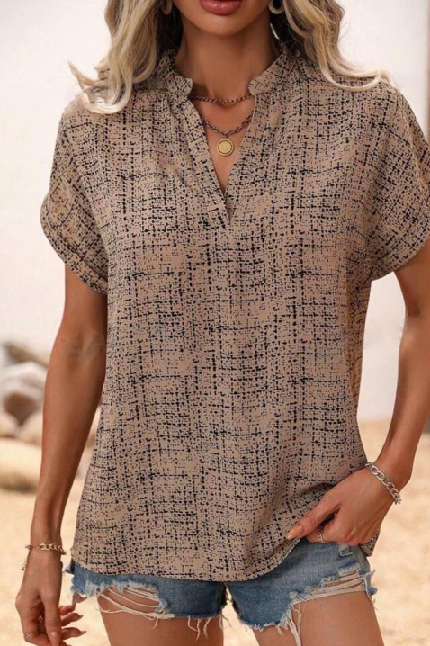 Γυναικεία μπλούζα AZURENA BEIGE, Χρώμα: μπεζ, IVET.EU - Εκπτώσεις έως -80%