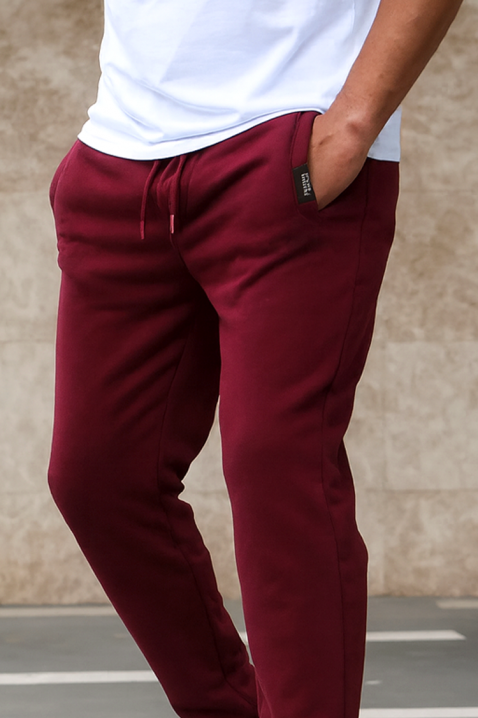 Ανδρικό παντελόνι FRONOZO BORDO, Χρώμα: μπορντό, IVET.EU - Εκπτώσεις έως -80%