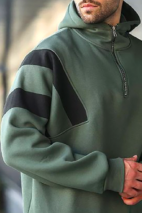 Ανδρικό φούτερ PEFIZO KHAKI, Χρώμα: χακί, IVET.EU - Εκπτώσεις έως -80%