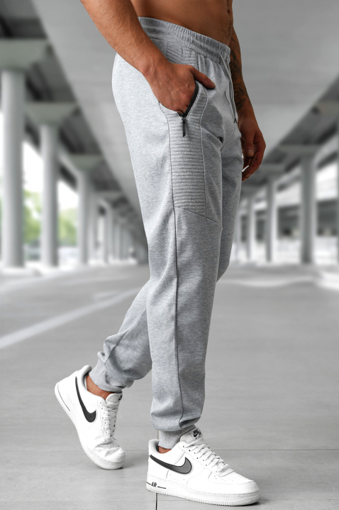 Ανδρικό παντελόνι RENEGO GREY, Χρώμα: γκρι, IVET.EU - Εκπτώσεις έως -80%