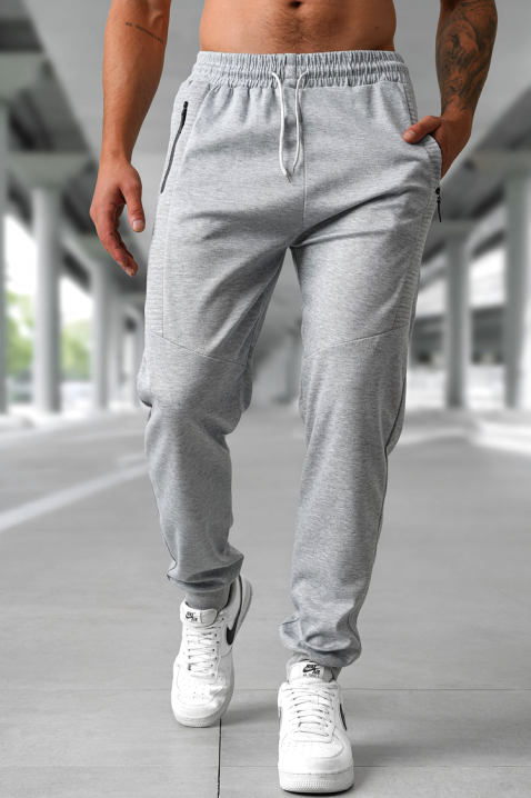 Ανδρικό παντελόνι RENEGO GREY, Χρώμα: γκρι, IVET.EU - Εκπτώσεις έως -80%