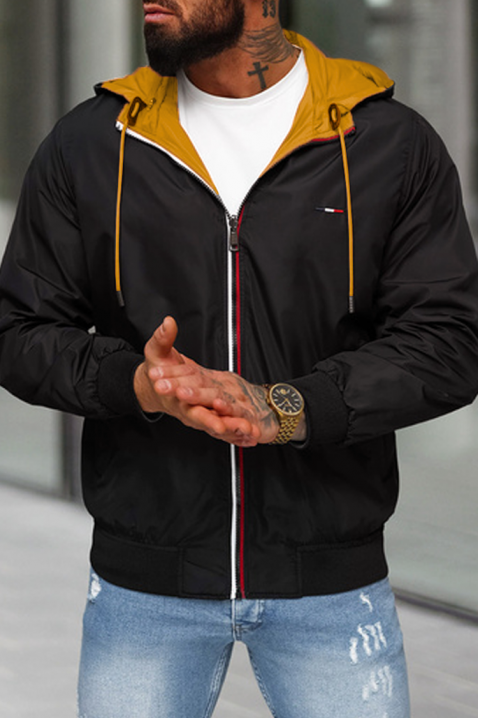 Ανδρικό μπουφάν διπλής όψης MOLONZO MUSTARD, Χρώμα: μουσταρδί, IVET.EU - Εκπτώσεις έως -80%