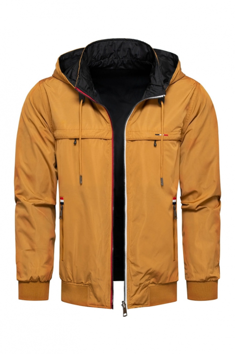 Ανδρικό μπουφάν διπλής όψης MOLONZO MUSTARD, Χρώμα: μουσταρδί, IVET.EU - Εκπτώσεις έως -80%