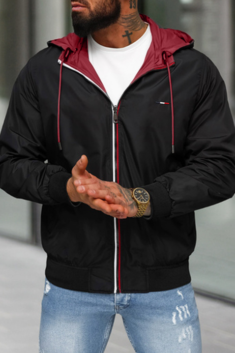 Ανδρικό μπουφάν διπλής όψης MOLONZO BORDO, Χρώμα: μπορντό, IVET.EU - Εκπτώσεις έως -80%