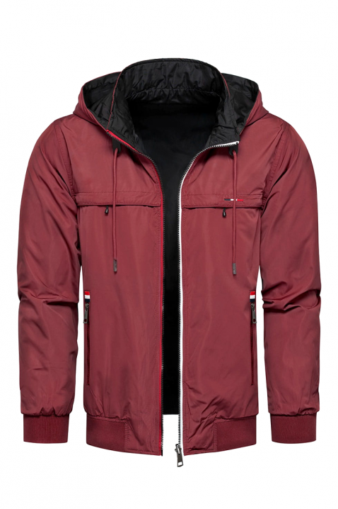 Ανδρικό μπουφάν διπλής όψης MOLONZO BORDO, Χρώμα: μπορντό, IVET.EU - Εκπτώσεις έως -80%