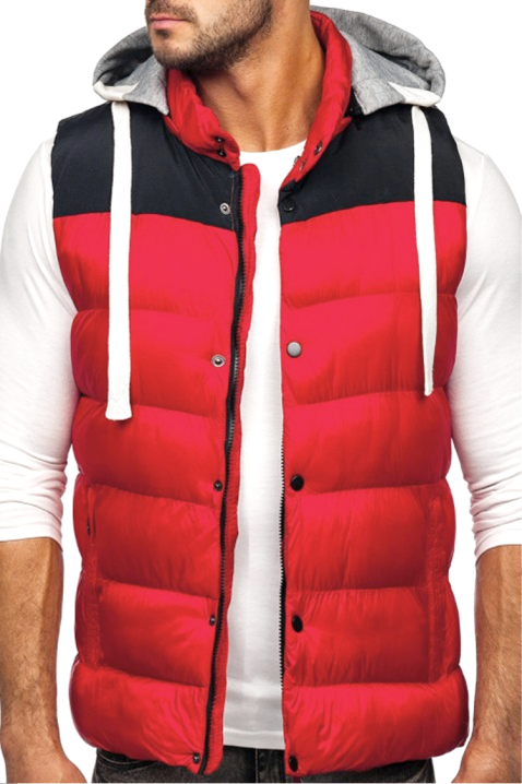 Ανδρικό γιλέκο JERKODO RED, Χρώμα: κόκκινο, IVET.EU - Εκπτώσεις έως -80%