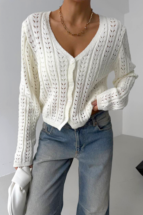 Ζακέτα GLODENA WHITE, Χρώμα: άσπρο, IVET.EU - Εκπτώσεις έως -80%