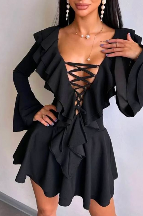 Φόρεμα ZARMOLDA BLACK, Χρώμα: μαύρο, IVET.EU - Εκπτώσεις έως -80%