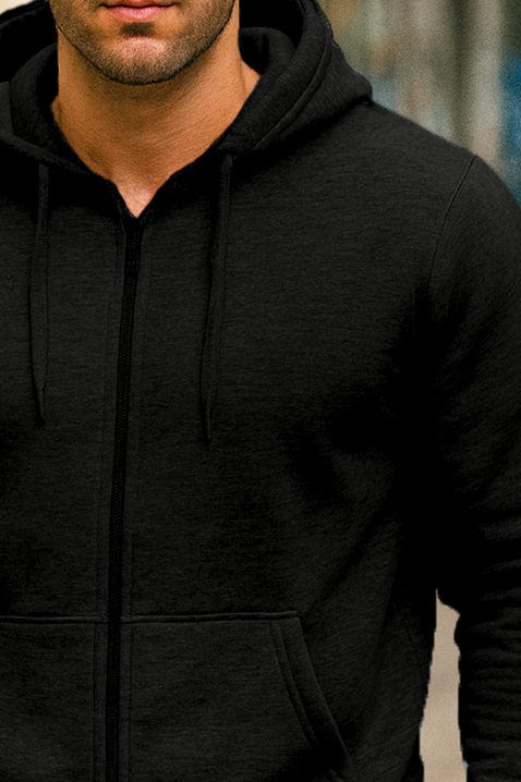 Ανδρικό φούτερ NARJELO BLACK, Χρώμα: μαύρο, IVET.EU - Εκπτώσεις έως -80%