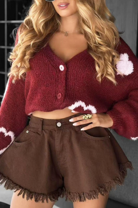 Ζακέτα VESTALNA BORDO, Χρώμα: μπορντό, IVET.EU - Εκπτώσεις έως -80%