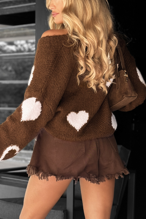 Ζακέτα VESTALNA BROWN, Χρώμα: καφέ, IVET.EU - Εκπτώσεις έως -80%