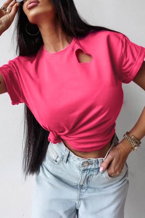 Κοντομάνικο μπλουζάκι ENZIRVA PINK, Χρώμα: ροζ, IVET.EU - Εκπτώσεις έως -80%