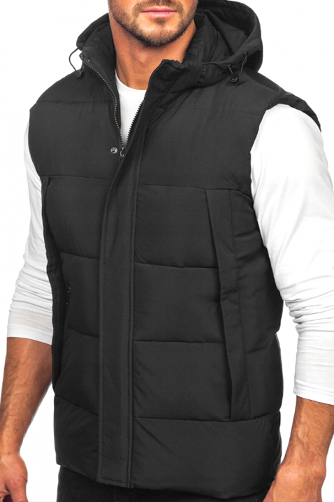 Ανδρικό γιλέκο KONEKTO BLACK, Χρώμα: μαύρο, IVET.EU - Εκπτώσεις έως -80%