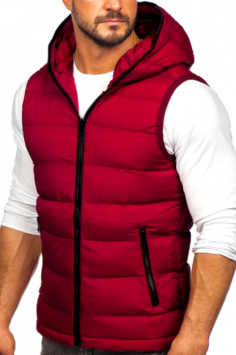 Ανδρικό γιλέκο MEJELO BORDO, Χρώμα: μπορντό, IVET.EU - Εκπτώσεις έως -80%