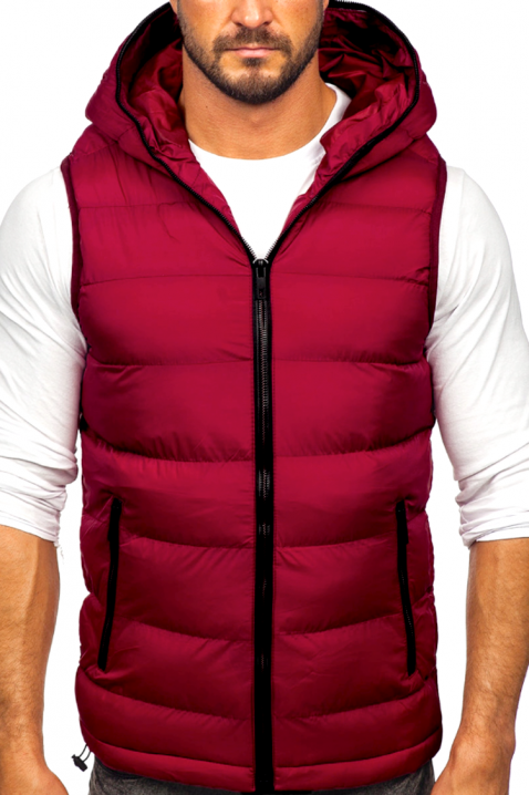 Ανδρικό γιλέκο MEJELO BORDO, Χρώμα: μπορντό, IVET.EU - Εκπτώσεις έως -80%