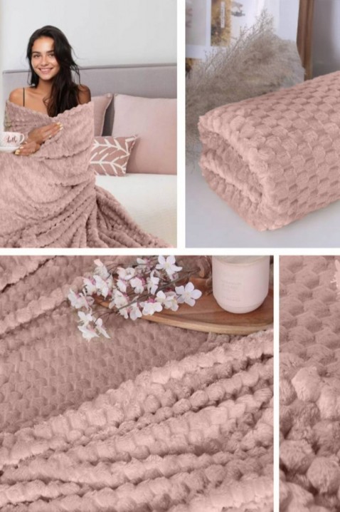 Κουβέρτα BELMONGA PUDRA 160x200 cm, Χρώμα: πούδρα, IVET.EU - Εκπτώσεις έως -80%