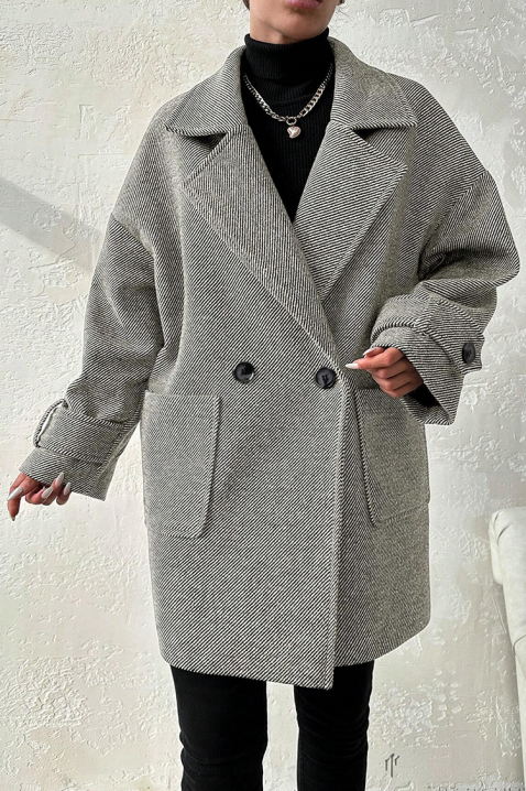 Παλτό CROLVENZA, Χρώμα: γκρι, IVET.EU - Εκπτώσεις έως -80%