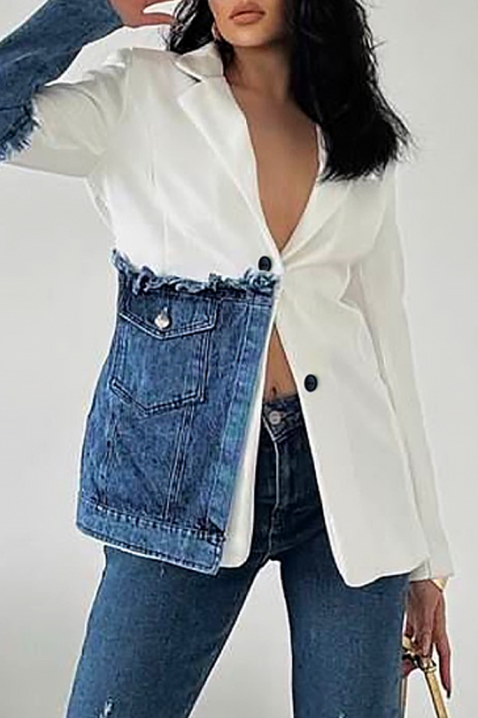 Σακάκι DRENZINA, Χρώμα: άσπρο, IVET.EU - Εκπτώσεις έως -80%