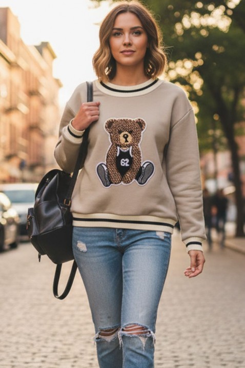 Γυναικεία μπλούζα HILMORFA BEIGE, Χρώμα: μπεζ, IVET.EU - Εκπτώσεις έως -80%