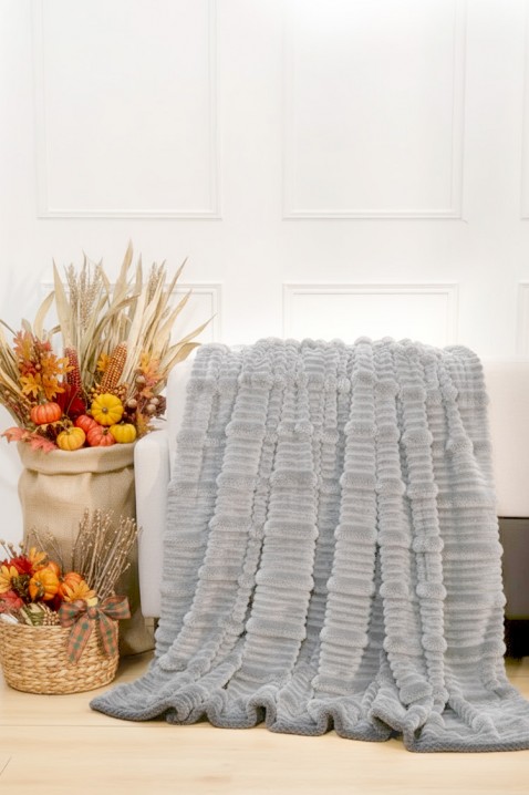 Κουβέρτα JERLONDA LIGHT GREY 200x220 cm, Χρώμα: ανοιχτό γκρι, IVET.EU - Εκπτώσεις έως -80%