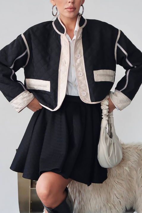 Μπουφάν ARMENOLDA BLACK, Χρώμα: μαύρο, IVET.EU - Εκπτώσεις έως -80%
