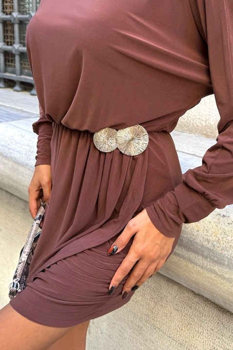 Φόρεμα ZLATINZA MOCHA, Χρώμα: μόκα, IVET.EU - Εκπτώσεις έως -80%