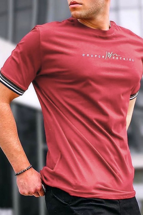 Ανδρικό κοντομάνικο μπλουζάκι MRONSON RED, Χρώμα: κόκκινο, IVET.EU - Εκπτώσεις έως -80%