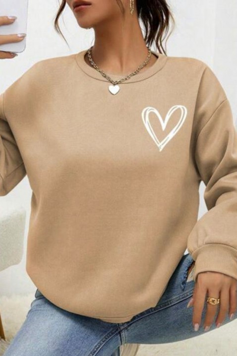 Γυναικεία μπλούζα BRENOLZA BEIGE, Χρώμα: μπεζ, IVET.EU - Εκπτώσεις έως -80%