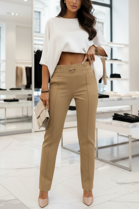 Παντελόνι MELKORDA BEIGE, Χρώμα: μπεζ, IVET.EU - Εκπτώσεις έως -80%