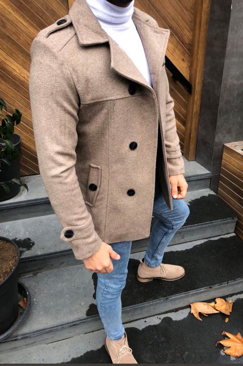 Ανδρικό παλτό TORONTO CAMEL, Χρώμα: ανοιχτό καφέ, IVET.EU - Εκπτώσεις έως -80%