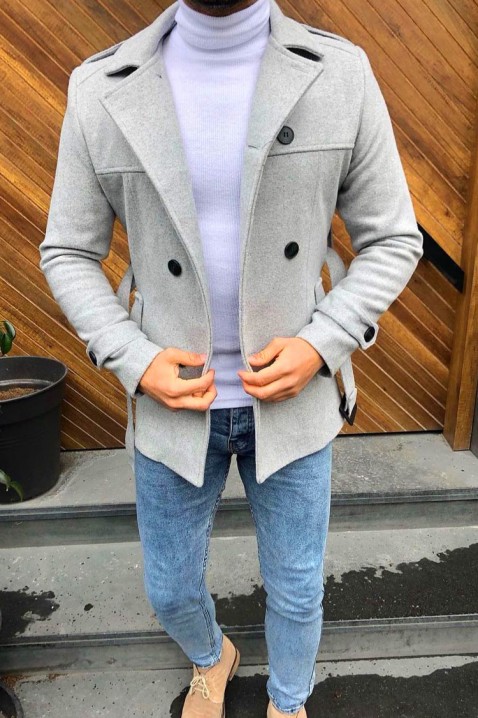 Ανδρικό παλτό TORONTO GREY, Χρώμα: γκρι, IVET.EU - Εκπτώσεις έως -80%