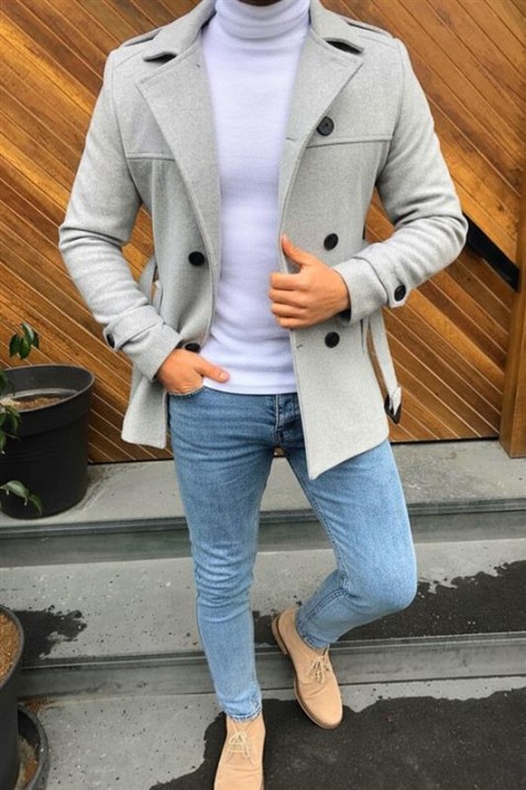 Ανδρικό παλτό TORONTO GREY, Χρώμα: γκρι, IVET.EU - Εκπτώσεις έως -80%