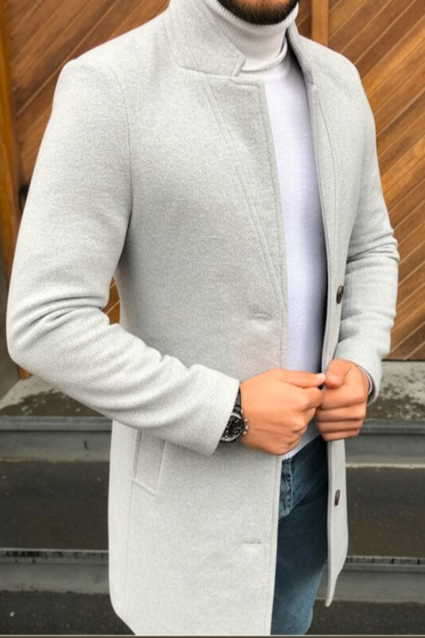 Ανδρικό παλτό MONENZO GREY, Χρώμα: γκρι, IVET.EU - Εκπτώσεις έως -80%