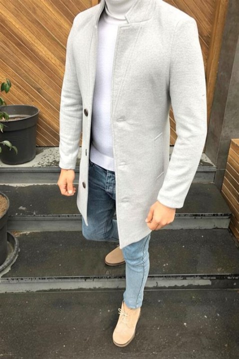 Ανδρικό παλτό MONENZO GREY, Χρώμα: γκρι, IVET.EU - Εκπτώσεις έως -80%