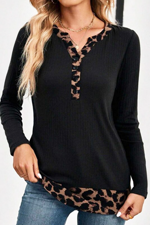 Γυναικεία μπλούζα GLINEZA BLACK, Χρώμα: μαύρο, IVET.EU - Εκπτώσεις έως -80%