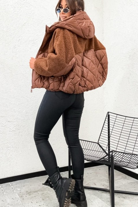 Μπουφάν PRESILIYA BROWN, Χρώμα: καφέ, IVET.EU - Εκπτώσεις έως -80%