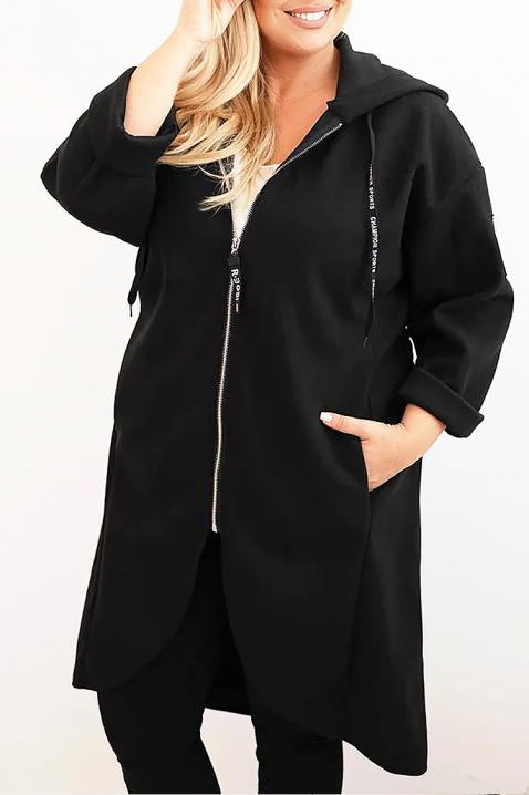 Φούτερ MAKREZA BLACK, Χρώμα: μαύρο, IVET.EU - Εκπτώσεις έως -80%