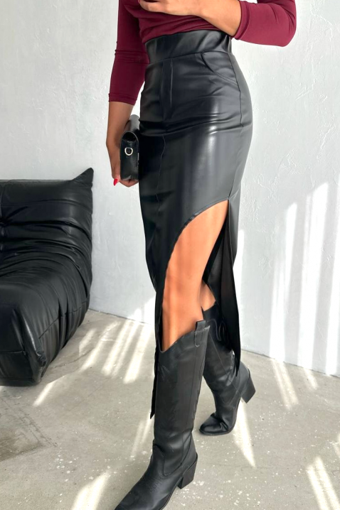Φούστα SINETROLA BLACK, Χρώμα: μαύρο, IVET.EU - Εκπτώσεις έως -80%