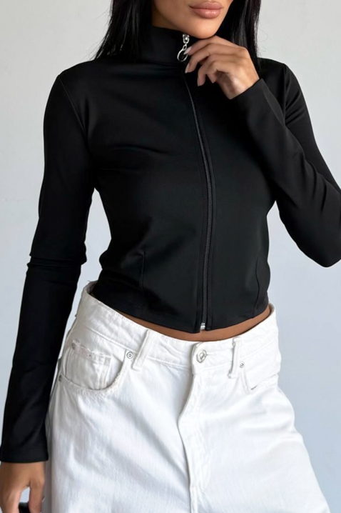 Φούτερ FIOHENA BLACK, Χρώμα: μαύρο, IVET.EU - Εκπτώσεις έως -80%
