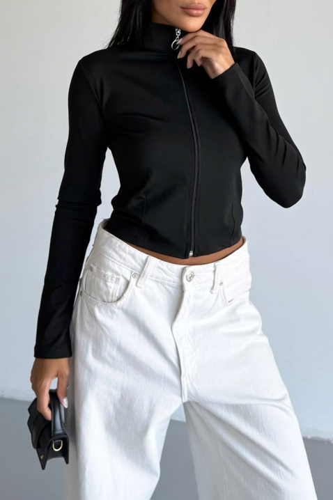 Φούτερ FIOHENA BLACK, Χρώμα: μαύρο, IVET.EU - Εκπτώσεις έως -80%