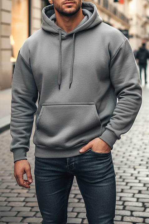 Ανδρικό φούτερ REJERO GREY, Χρώμα: γκρι, IVET.EU - Εκπτώσεις έως -80%