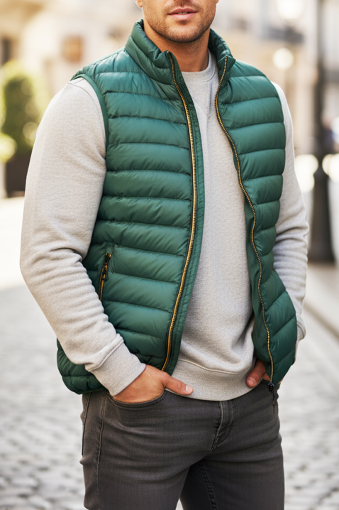 Ανδρικό γιλέκο BERELTO GREEN, Χρώμα: πράσινο, IVET.EU - Εκπτώσεις έως -80%